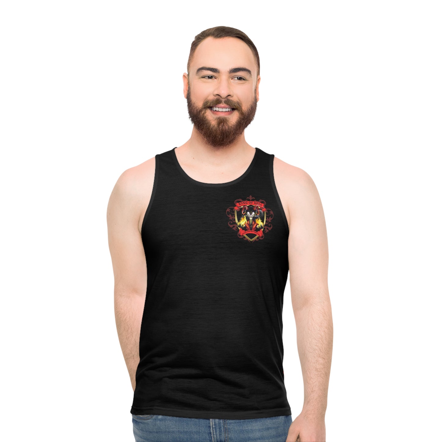 Vibrant Lava Landscape Unisex Tank Top | Summer Wear, Festival Outfits, Artistic Apparel, Unique Gifts, Outdoor Activities