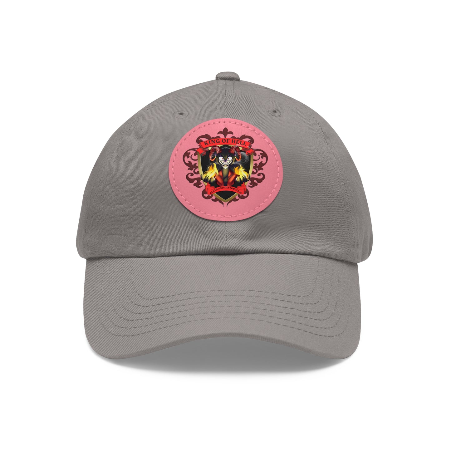Dad Hat with Leather Patch (Round)