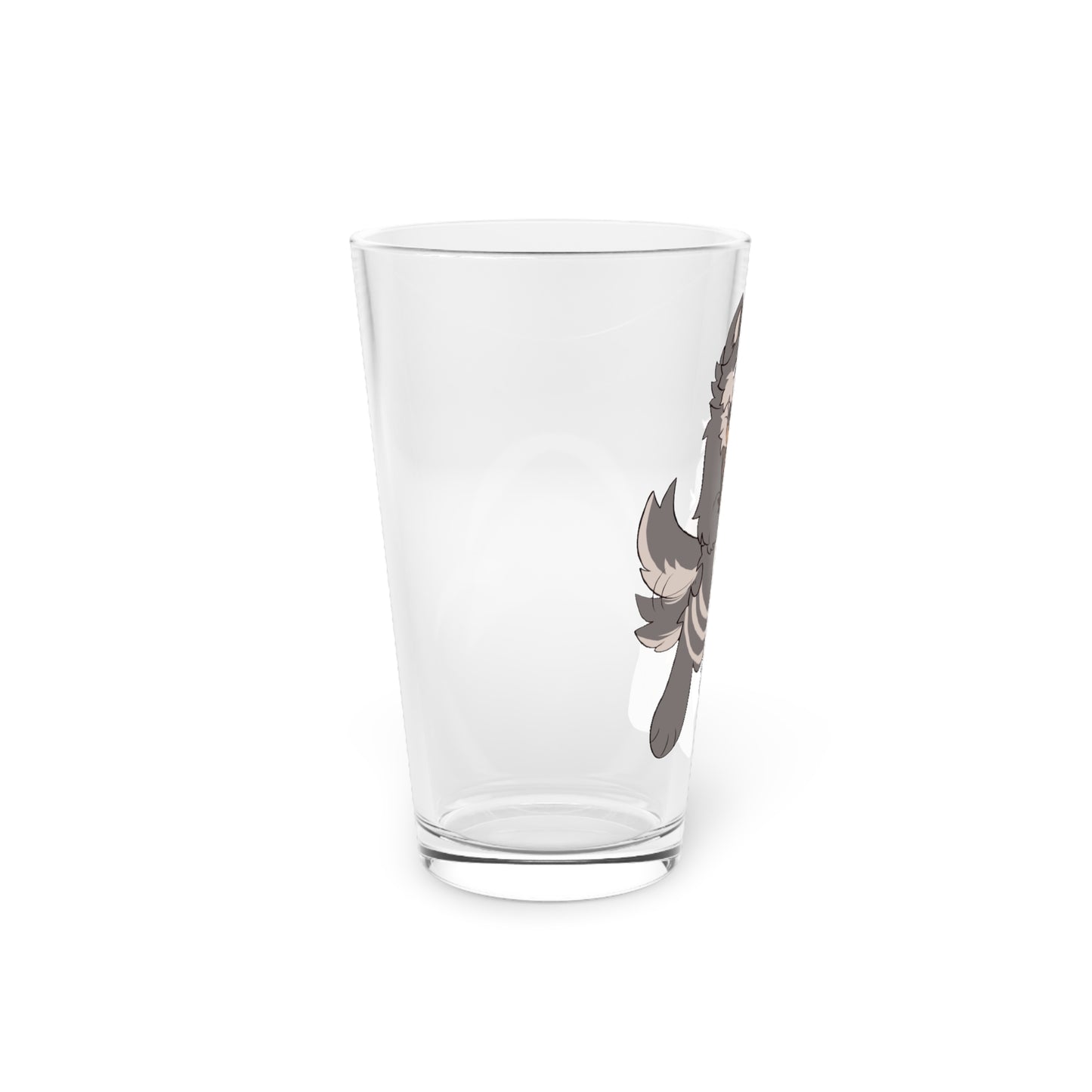 Cute Furry Hug Pint Glass — 16oz Kawaii Anthropomorphic Animal Design