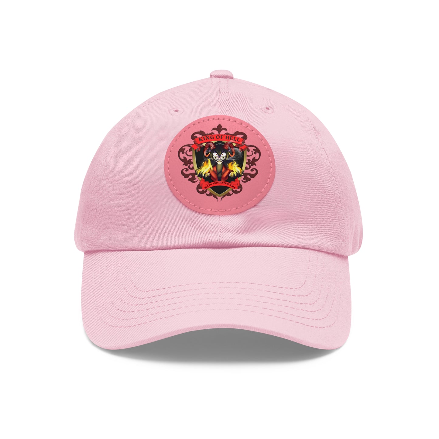 Dad Hat with Leather Patch (Round)