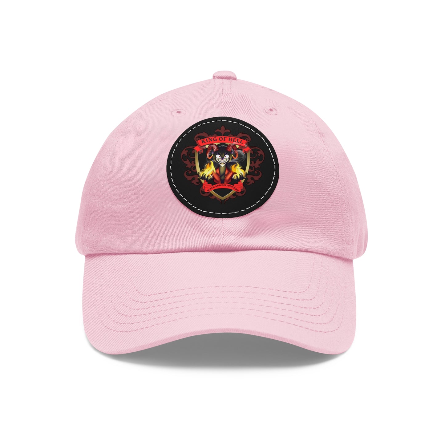 Dad Hat with Leather Patch (Round)