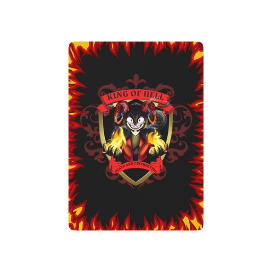 Custom Poker Playing Cards - King of Hell Design