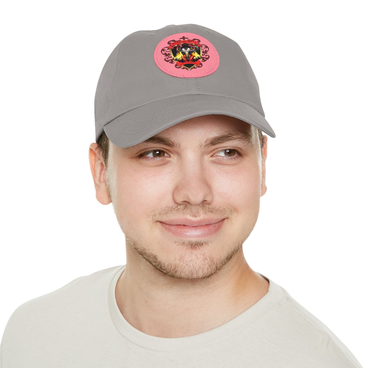 Dad Hat with Leather Patch (Round)