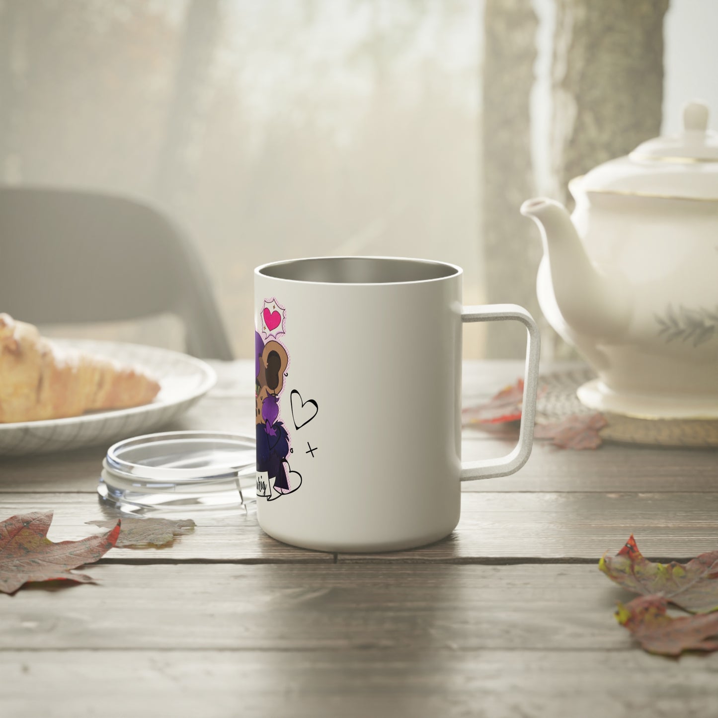 Insulated Coffee Mug — Cute Furry Couple "Rit & Kevnig" 10oz Travel Tumbler