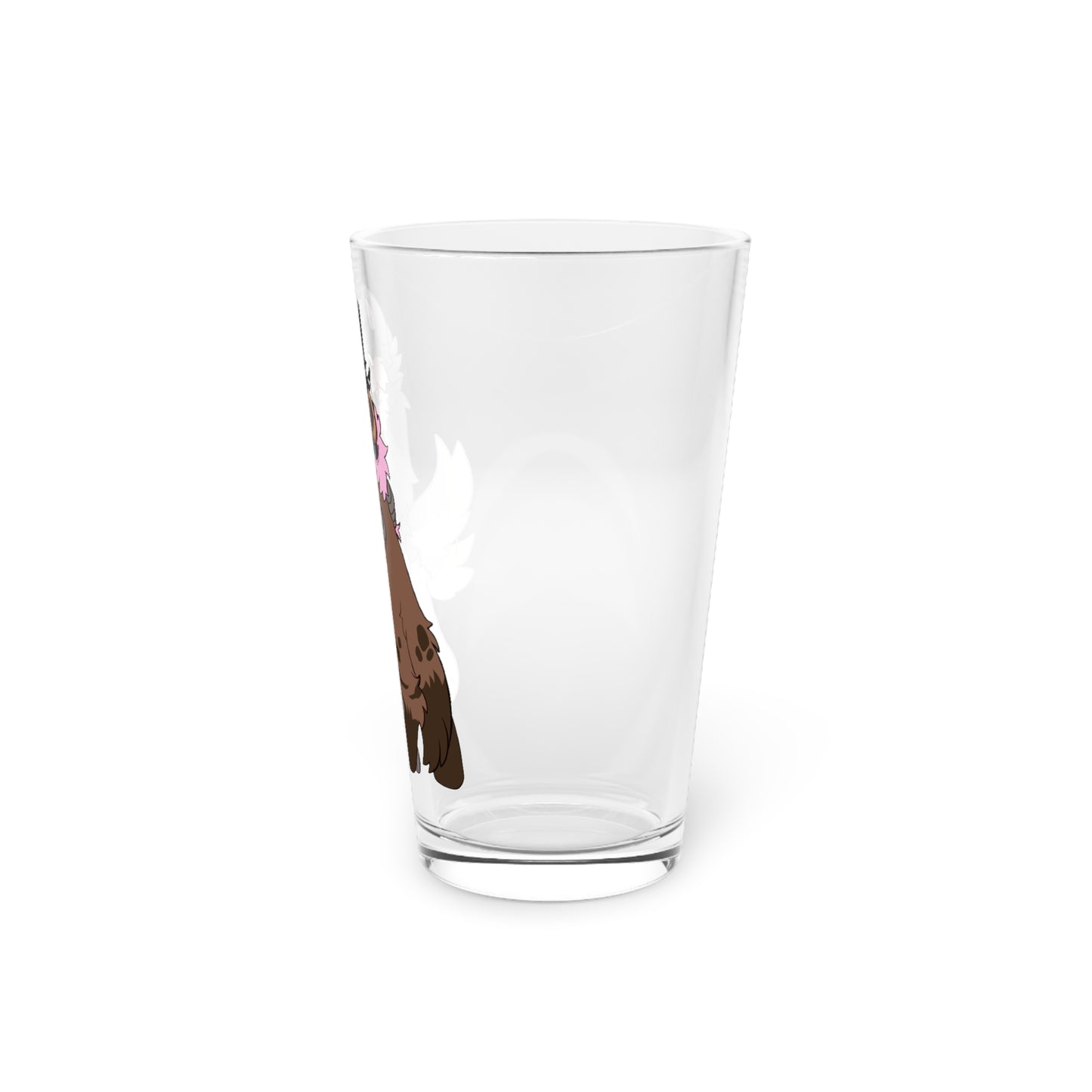 Cute Furry Hug Pint Glass — 16oz Kawaii Anthropomorphic Animal Design